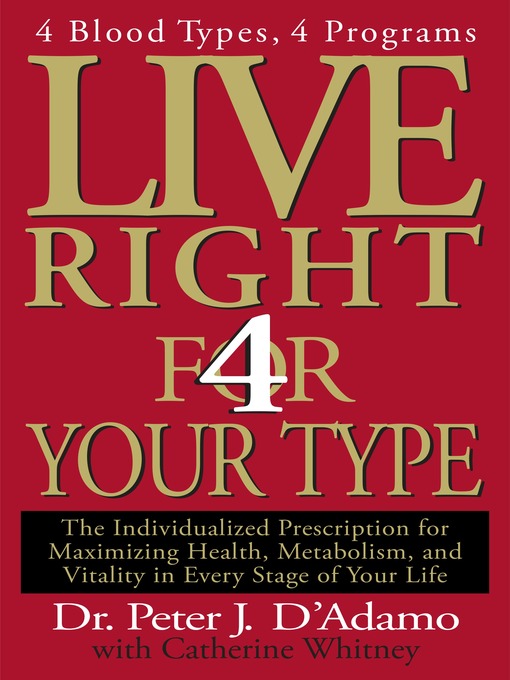 Title details for Live Right 4 Your Type by Dr. Peter J. D'Adamo - Available